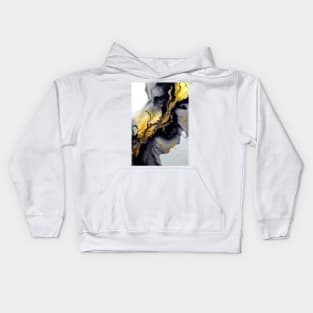 Lutescent Fusion - Abstract Alcohol Ink Resin Art Kids Hoodie